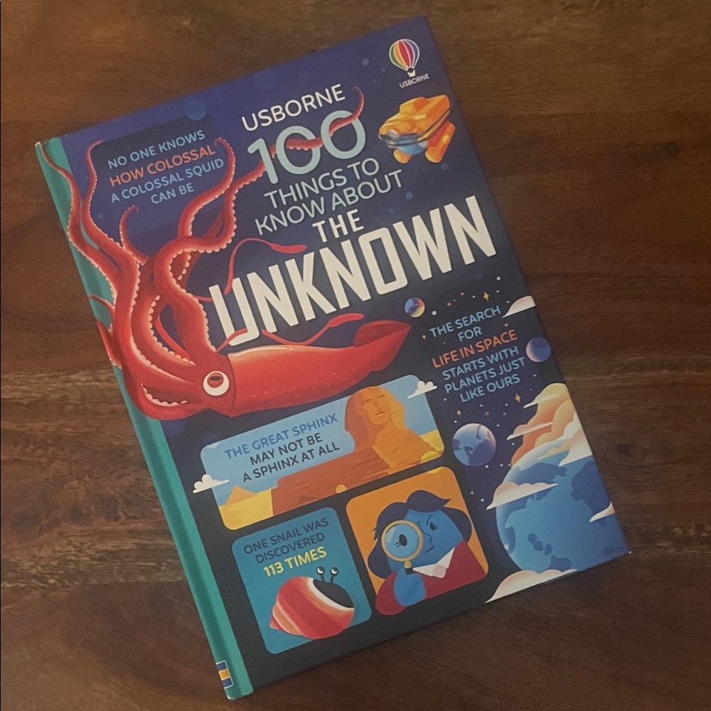 Usborne 100 Things to Know About the Unknown Hardcover NWT | STEM Science Book